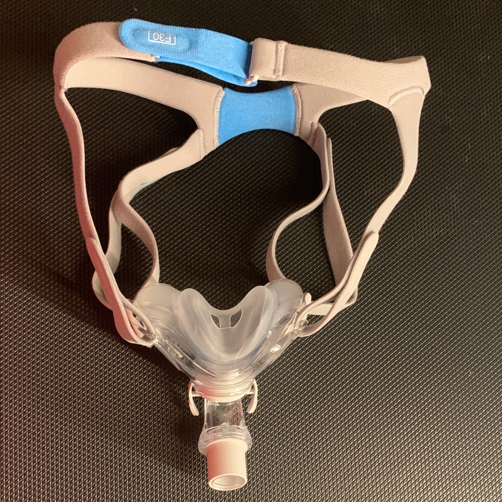 ResMed Clear CPAP Mask with Beige Straps